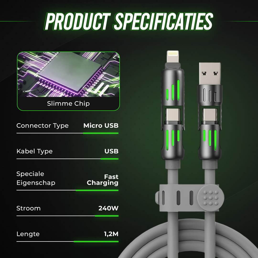 LynxCharge 4 in 1 USB Kabel