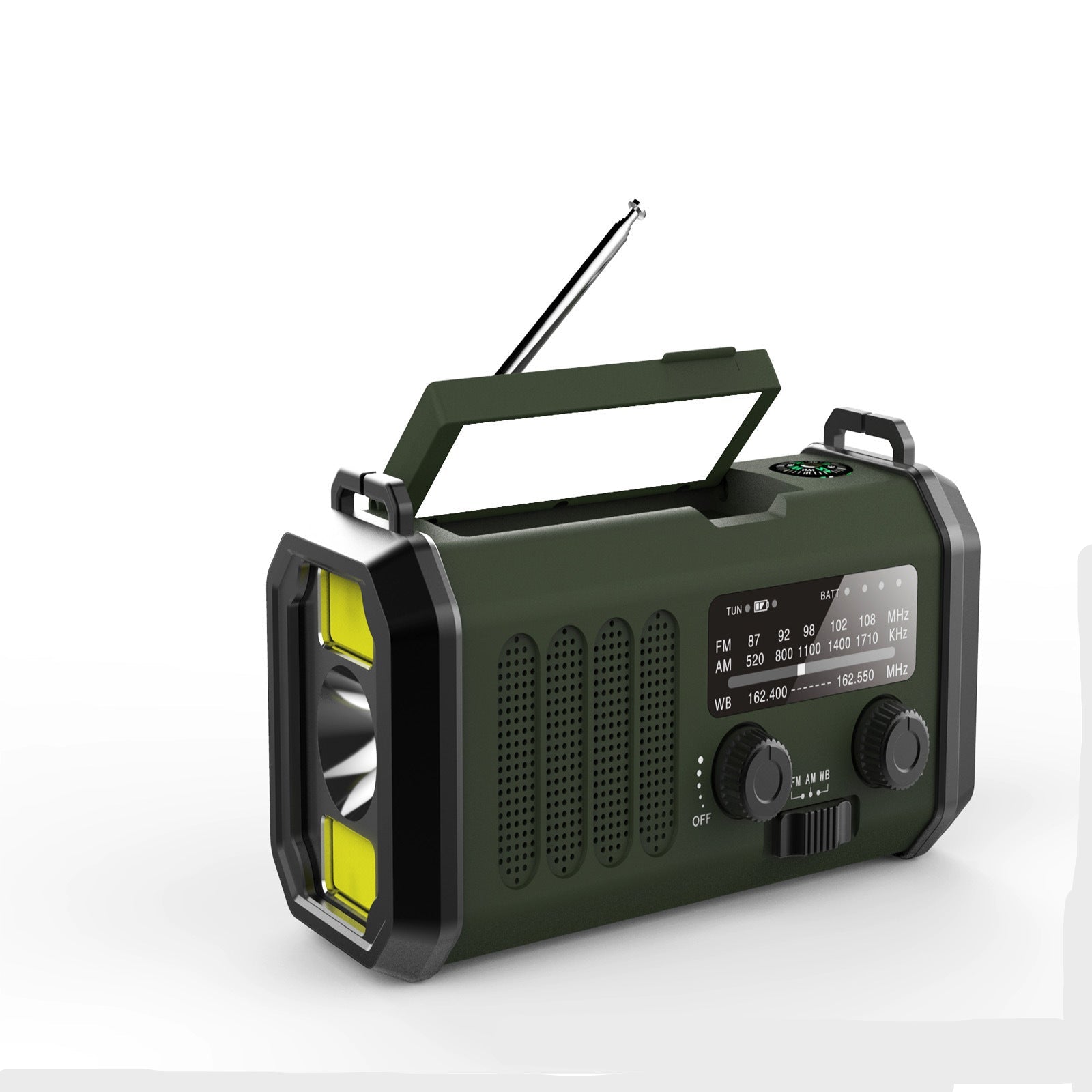 Multifunctionele opwindbare radio | Oplaadbaar op zonne-energie